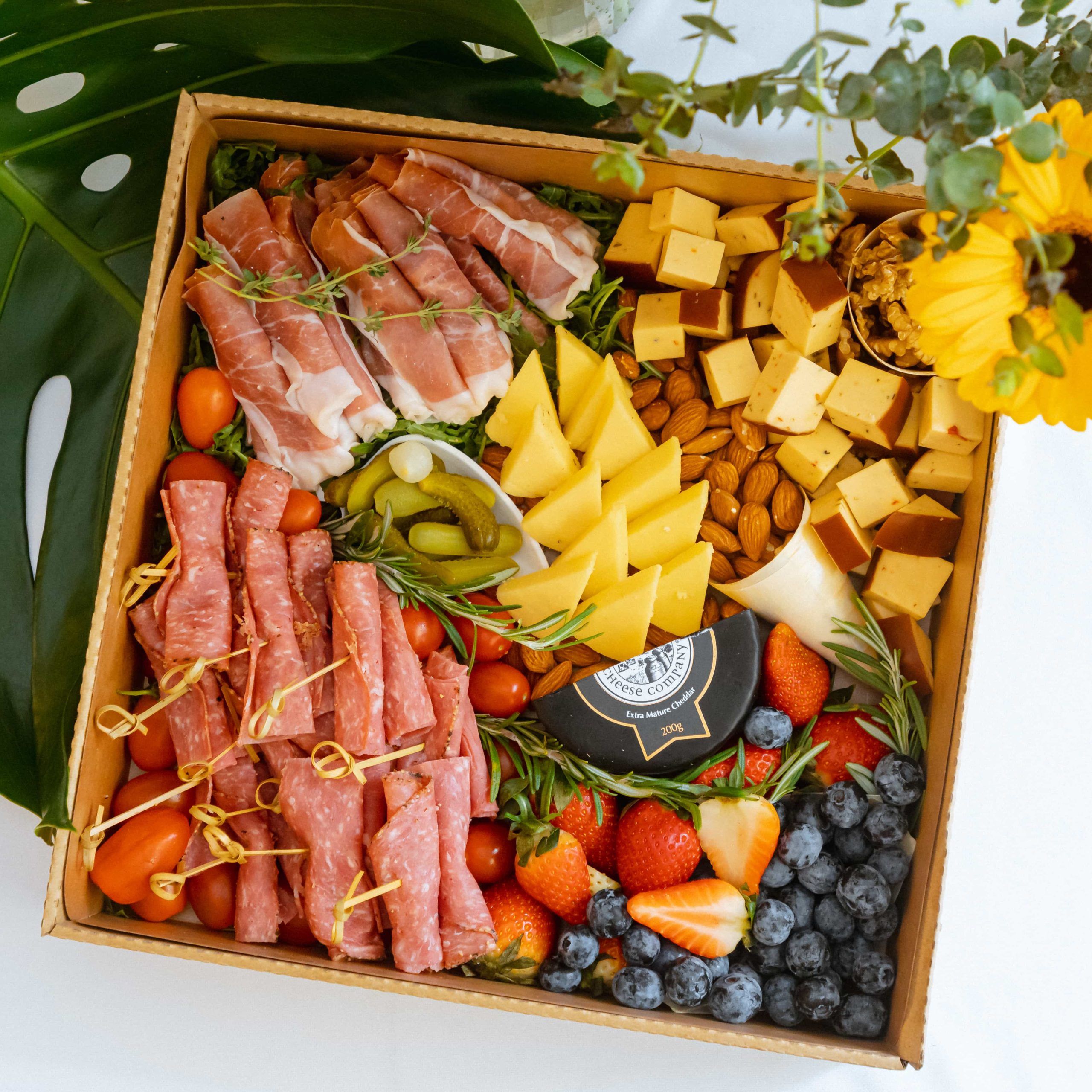 cheese and charcuterie platter