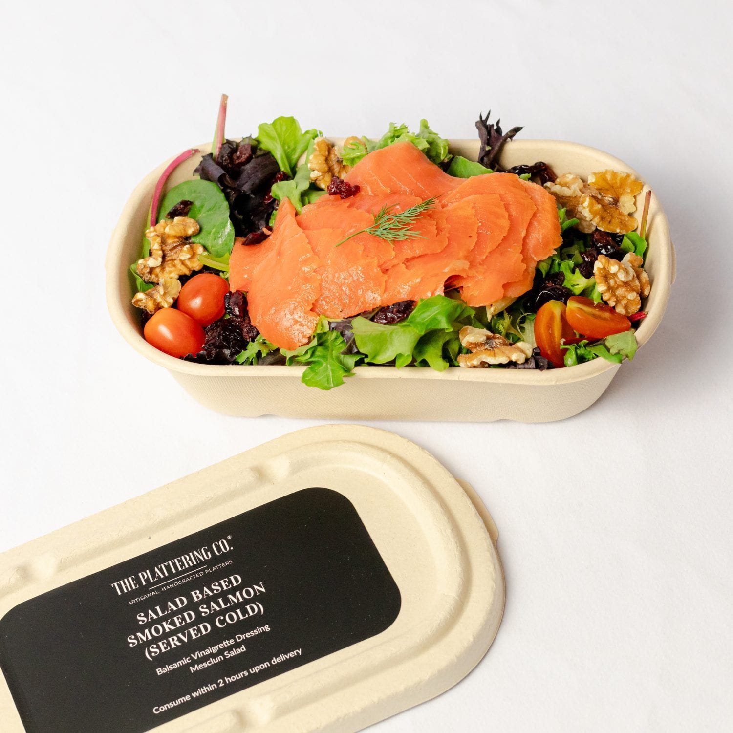 Smoked Salmon Salad Bowl with Balsamic Vinaigrette Dressing (served cold)