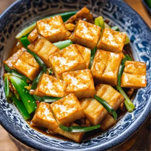 Jade Abundance Sautéed Tau Kwa with Leek (serves 4-6 pax)