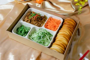 Szechuan Pulled Pork Collar with Golden Lotus Leaf Bun DIY Platter